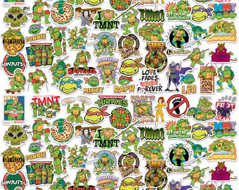 Teenage Mutant Ninja Turtles Officially Licensed Deluxe Vinyl Stickers Variety Pack - Set of 100