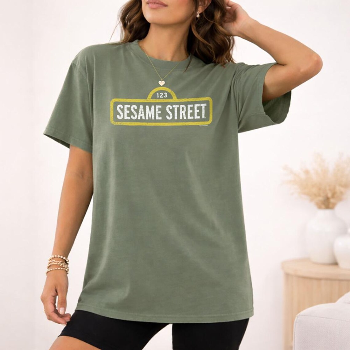 Sesame Street Ruff Sesame Street Rough Logo Officially Licensed Adult Oversized Comfort ...