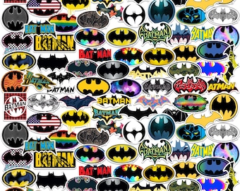 Batman Logo Officially Licensed Deluxe Vinyl Stickers Variety Pack - Set of 100