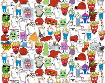 Aqua Teen Hunger Force Officially Licensed Deluxe Vinyl Stickers Variety Pack - Set of 100