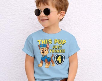 Paw Patrol Pup's Birthday Officially Licensed Birthday T-Shirt for Kids Ages 1-5
