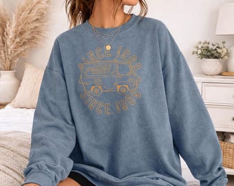 Scooby Doo! Mystery Machine Officially Licensed Adult Oversized Comfort Colors T-Shirt and Crewneck Sweatshirts