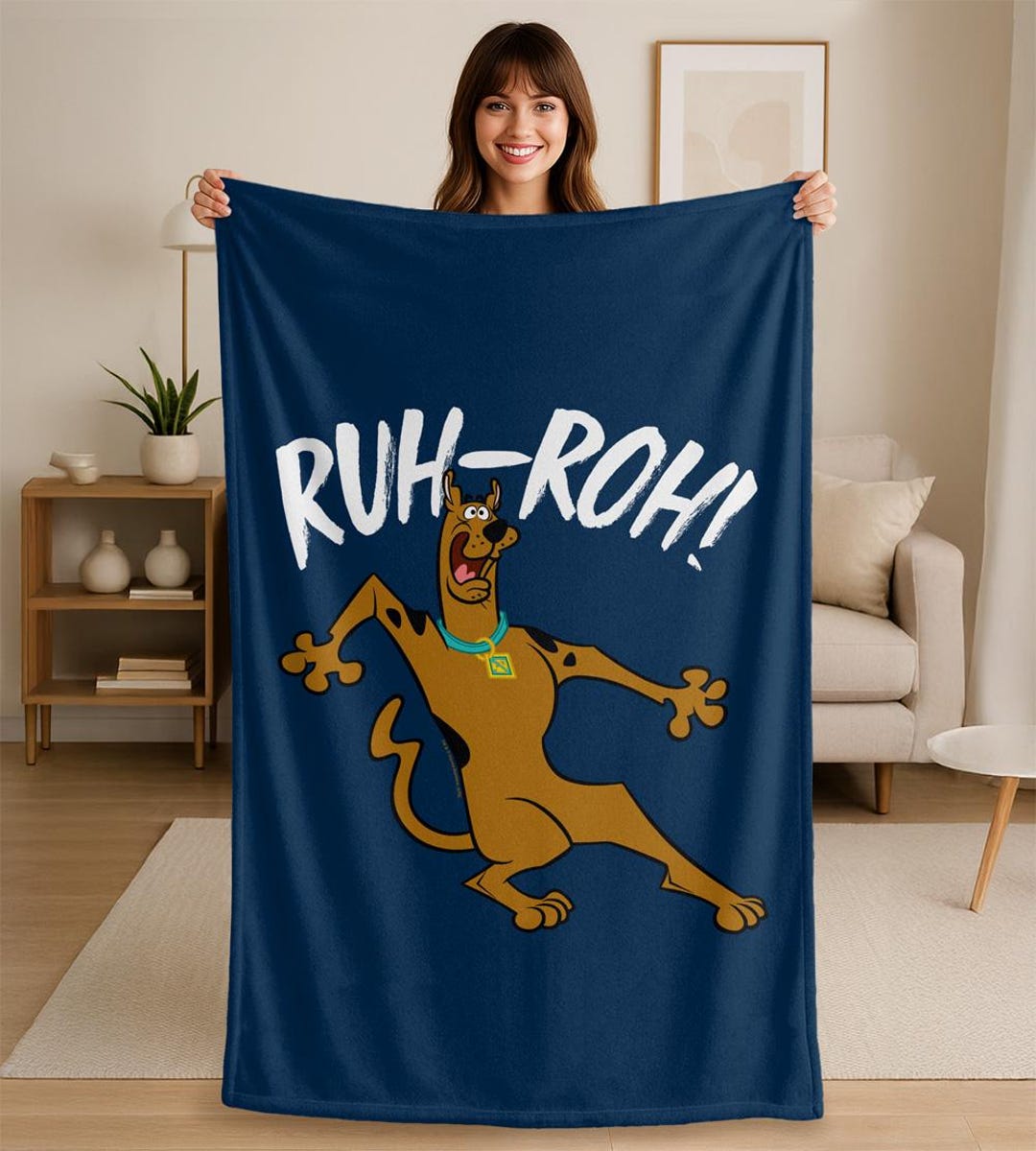 Scooby Doo! Ruh Roh Officially Licensed Silkytouch Blanket 36x58 Inches ...