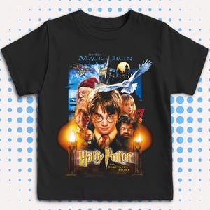 Harry Potter Sorcerer's Stone Officially Licensed Movie Poster T-Shirt for Kids and Toddlers