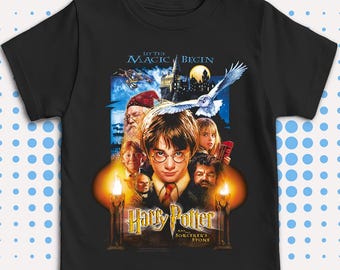 Harry Potter Sorcerer's Stone Officially Licensed Movie Poster T-Shirt for Kids and Toddlers