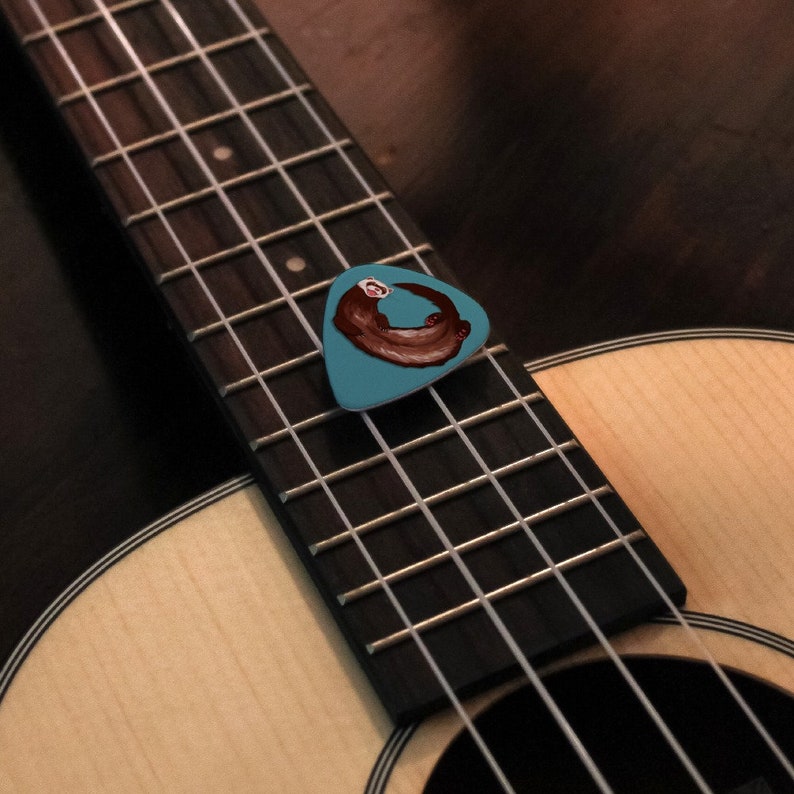 Set of 6 Sloth Just Hanging Around Novelty Guitar Picks Medium Gauge