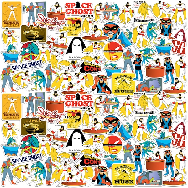 Space Ghost Officially Licensed Deluxe Vinyl Stickers Variety Pack - Set of 100