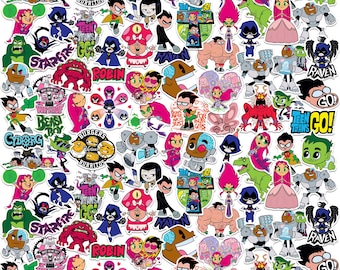 Teen Titans Go! Officially Licensed Deluxe Vinyl Stickers Variety Pack - Set of 100