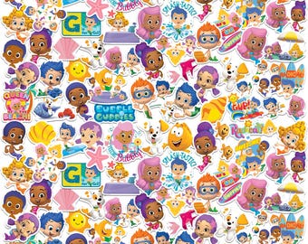 Bubble Guppies Officially Licensed Deluxe Vinyl Stickers Variety Pack - Set of 100