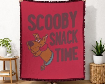 Manta tejida con licencia oficial de Scooby Doo "La hora de la merienda" de 50x60 pulgadas.