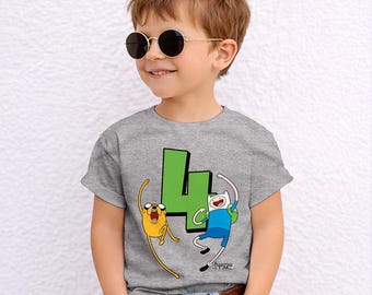 Adventure Time Finn and Jake Birthday T-Shirt, Ages 1-12, Officially Licensed