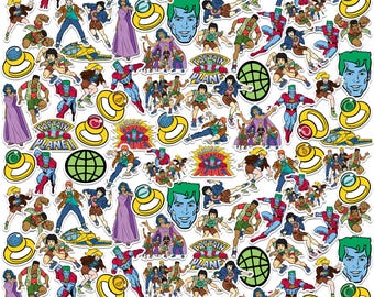 Paquete variado de pegatinas de vinilo de lujo con licencia oficial del Capitán Planeta (100 unidades)