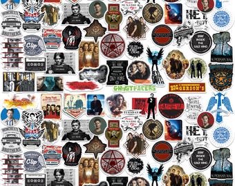 Supernatural Officially Licensed Deluxe Vinyl Stickers Variety Pack - Set of 100
