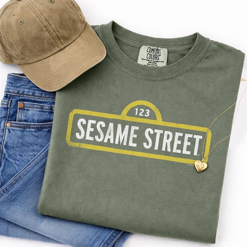 Sesame Street Ruff Sesame Street Rough Logo Officially Licensed Adult Oversized Comfort ...
