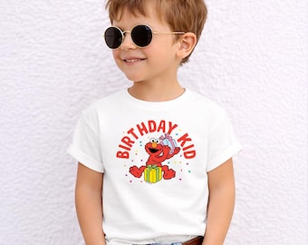 Sesame Street Elmo Birthday Kid Officially Licensed Birthday T-Shirt for Kids and Toddlers