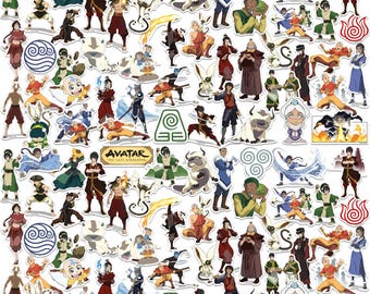 Avatar: The Last Airbender Officially Licensed Deluxe Vinyl Stickers Variety Pack - Set of 100