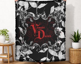 The Vampire Diaries Title Treatment Officially Licensed Woven Tapestry 50x60 Inches