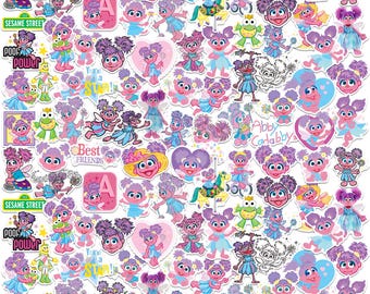 Paquete variado de pegatinas de vinilo de lujo con licencia de Barrio Sésamo (100 unidades)