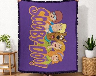 Manta tejida con licencia oficial de Scooby Doo y la pandilla de Scooby, 50x60 pulgadas.
