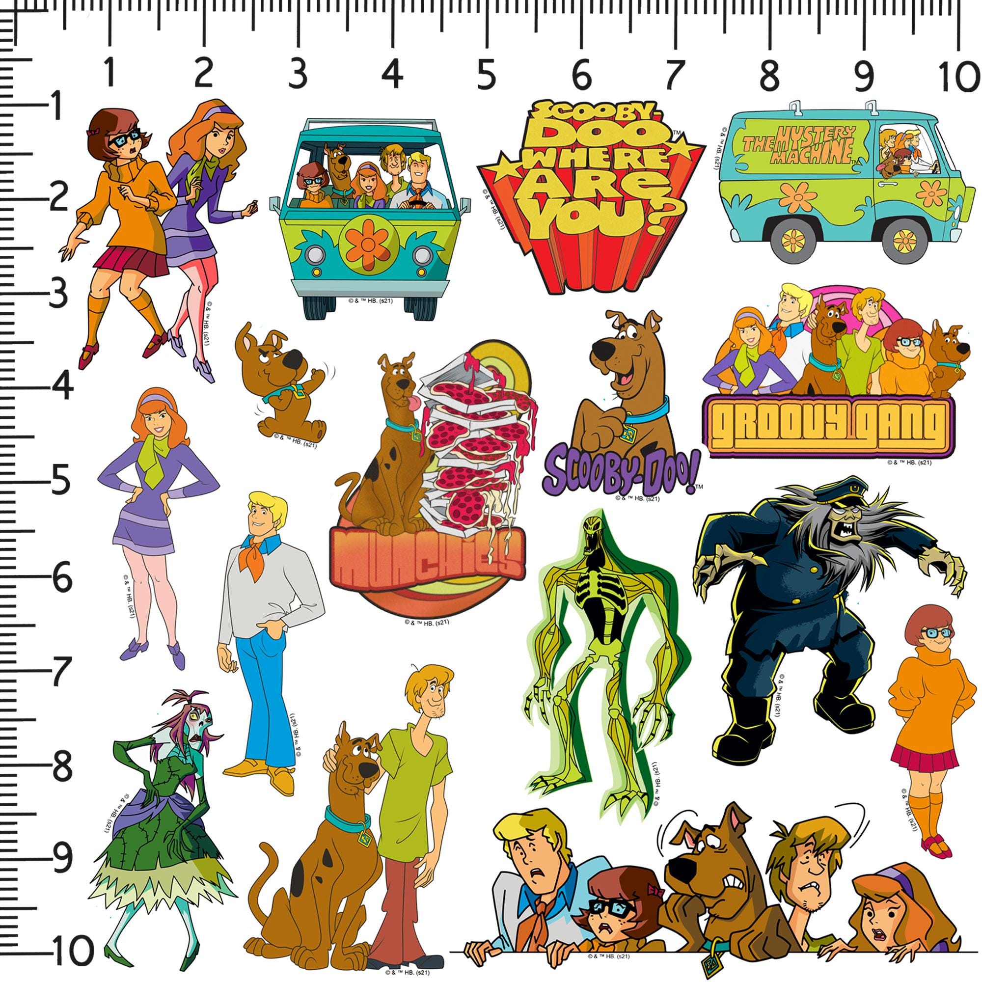 Scooby-doo Officially Licensed Deluxe Vinyl Stickers Variety Pack - Set ...