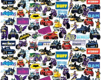 Batman Batwheels Officially Licensed Deluxe Vinyl Stickers Variety Pack - Set of 100