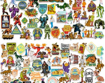 Scooby Doo! Officially Licensed Deluxe Vinyl Stickers Variety Pack - Set of 100