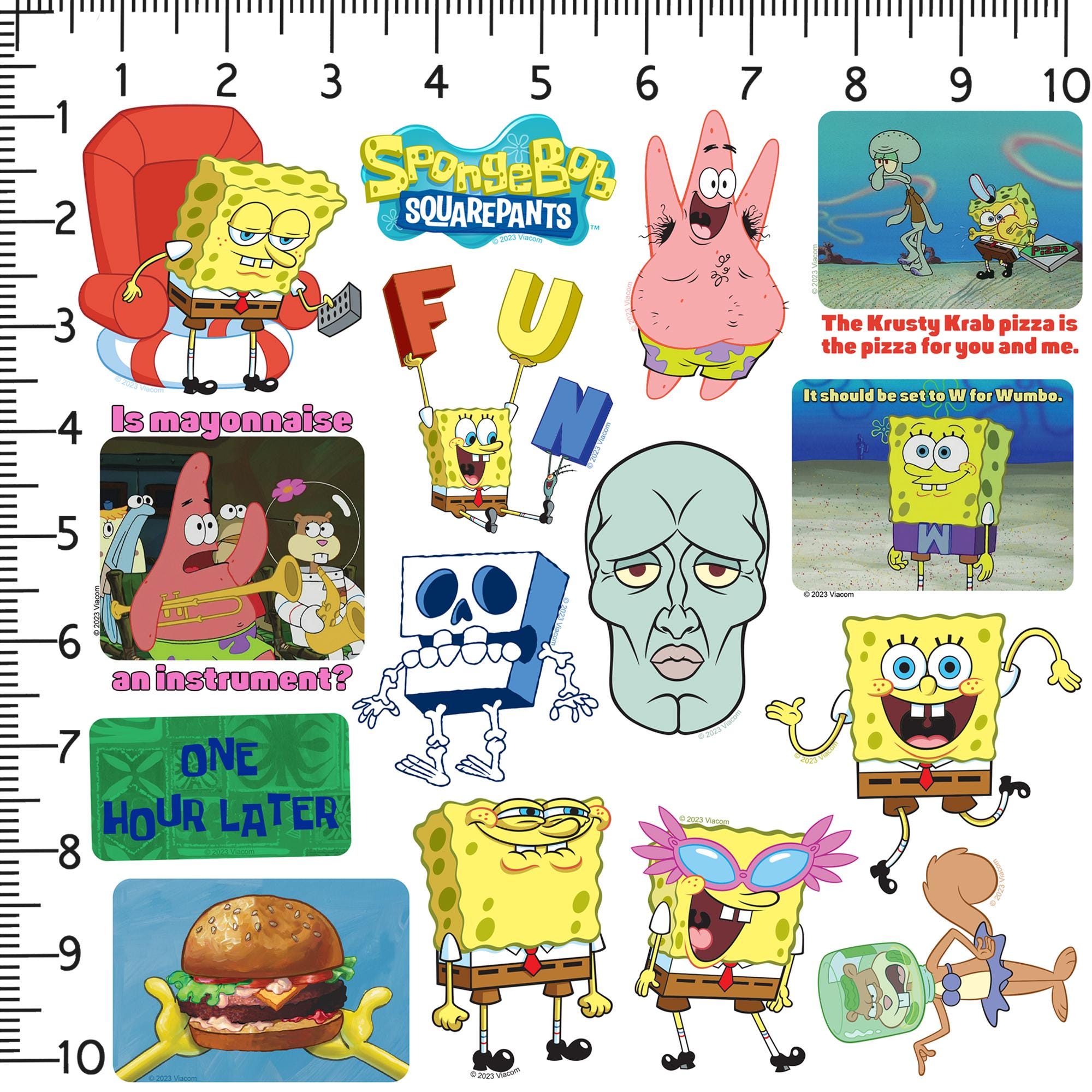 Spongebob Squarepants Officially Licensed Deluxe Vinyl Stickers Variety ...