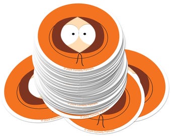 South Park Kenny Face Officially Licensed Deluxe Vinyl Stickers Variety Pack - Set of 100