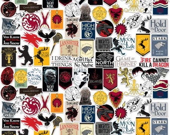 Paquete variado de pegatinas de vinilo de lujo con licencia oficial de Juego de Tronos (100 unidades)