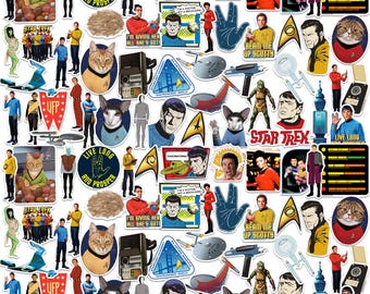 Star Trek Officially Licensed Deluxe Vinyl Stickers Variety Pack - Set of 100