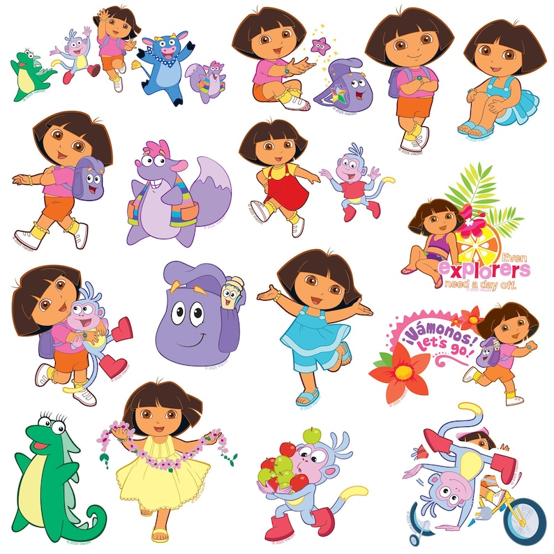 Dora the Explorer Officially Licensed Deluxe Vinyl Stickers Variety ...