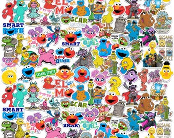 Sesame Street Officially Licensed Deluxe Vinyl Stickers Variety Pack - Set of 100