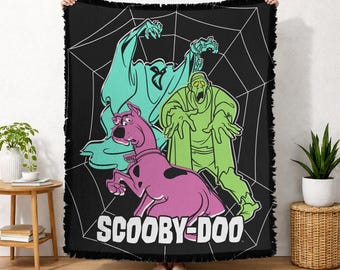 Manta tejida con licencia oficial de Scooby Doo Behind You, 50x60 pulgadas.