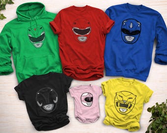 Power Rangers Family Matching Officially Licensed Character Tees, Sweatshirts, Baby Snapsuits