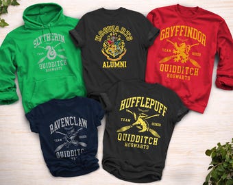 Harry Potter Hogwarts Houses Quidditch Jerseys Family Matching Officially Licensed Tees, Sweatshirts, Baby Snapsuits