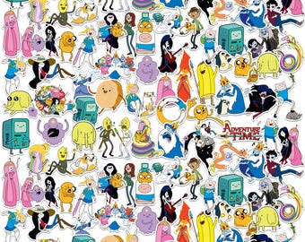 Adventure Time Characters Officially Licensed Deluxe Vinyl Stickers Variety Pack - Set of 100