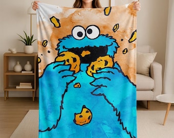 Manta SilkyTouch con licencia oficial de Sesame Street Cookie Crumbs, 36x58 pulgadas