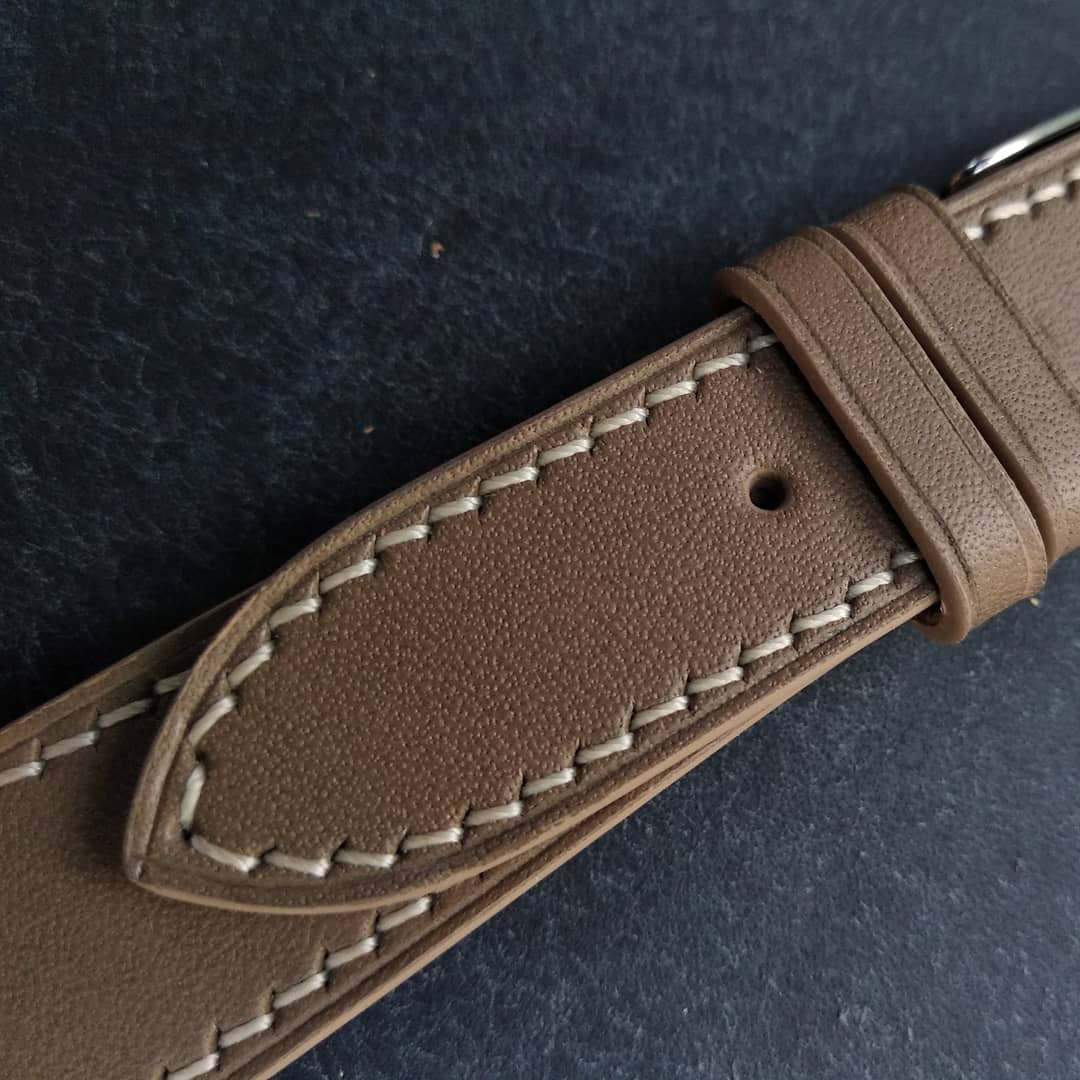 Taupe Smooth Strap Handmade Leather Watch Strap 18mm 19mm - Etsy