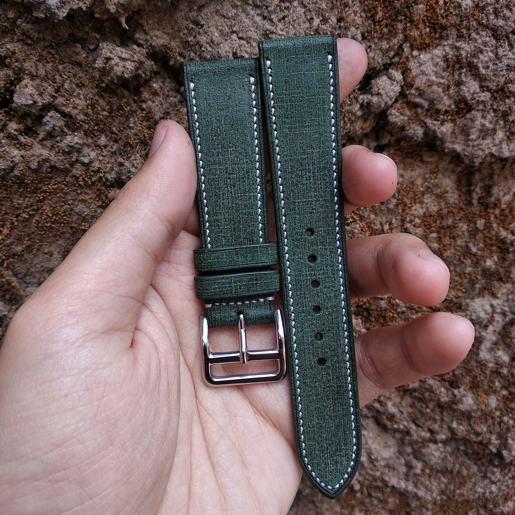 Natural Vegetable Tanned Buttero Leather Watch Strap Veg Tan 18mm, 20mm,  22mm free Shipping 
