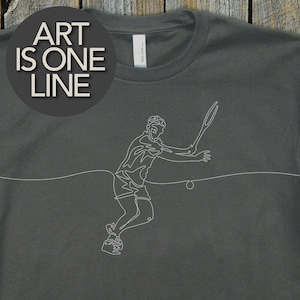 Mans Tennis Tee Shirt, Mens Tennis Tees, Gift for Tennis Player, Cool Tee Shirts, Mens Graphic T-Shirts, Tennis Shirts, Unique Tennis Gift,