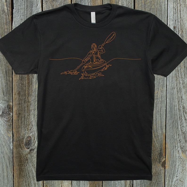 Mans Kayaking Tshirt Mens Kayak Tee Kayaker Shirt Guys Etsy