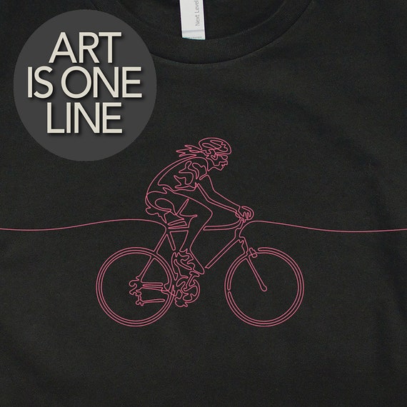 Woman's Cycling T-Shirt, Gift for Girl Cyclist, Ladies Cycling T-Shirt, Women's Cycling Gift, Cycling Art, Bicycling T-Shirt, Cool T-Shirts,