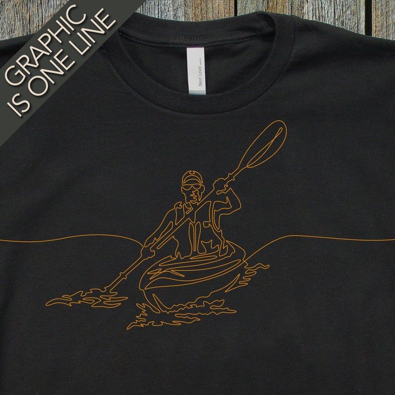 Mans Kayaking Tshirt Mens Kayak Tee Kayaker Shirt Guys Etsy