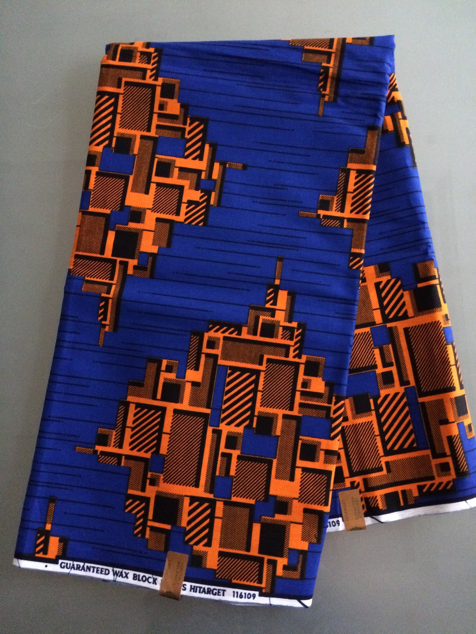 Blue and Orange African Print Fabric 6 Yards Bundle African Etsy