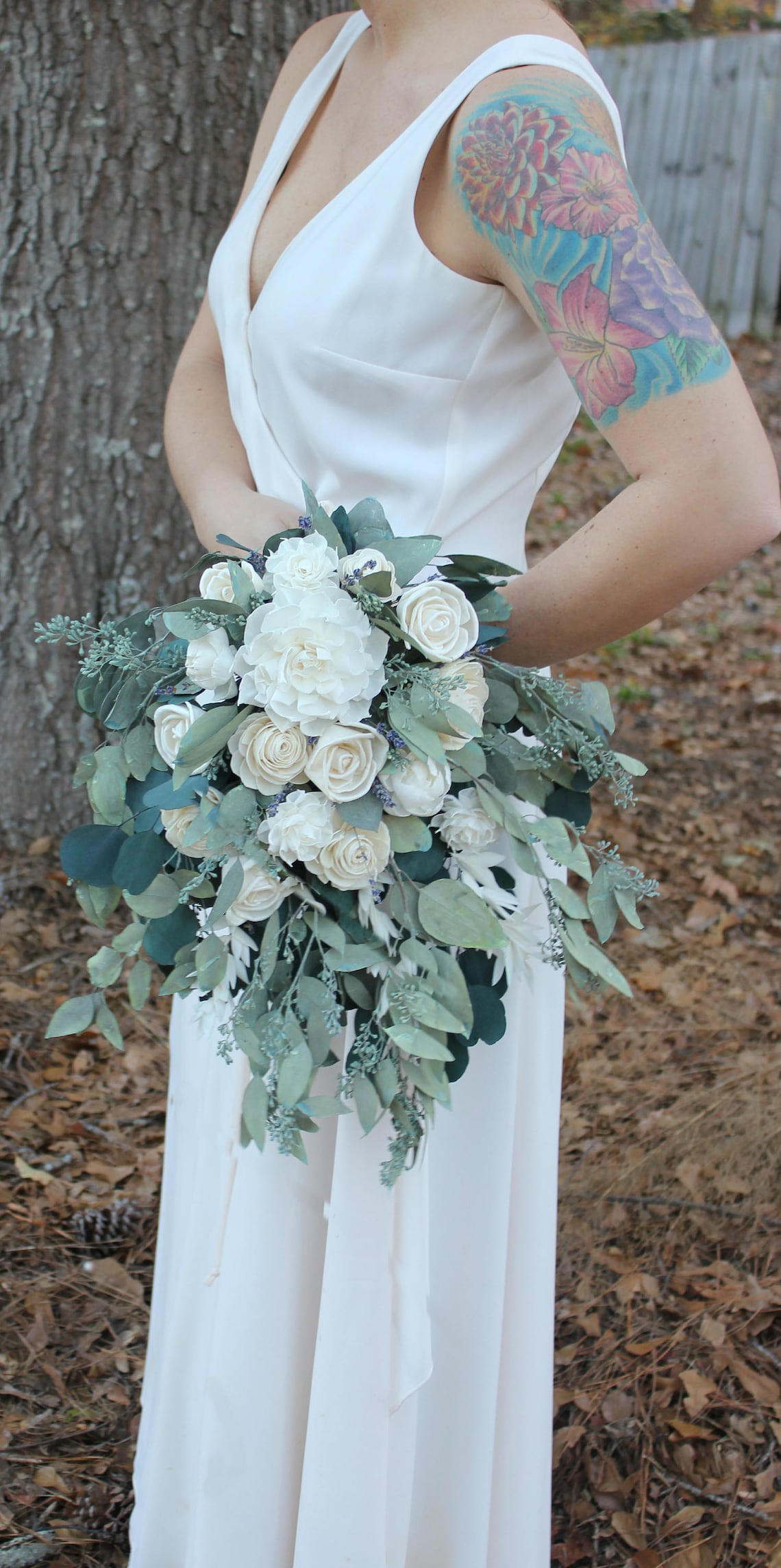 Premium Sola Wood Flower Cascading Bridal Wedding Bouquet Boho Etsy