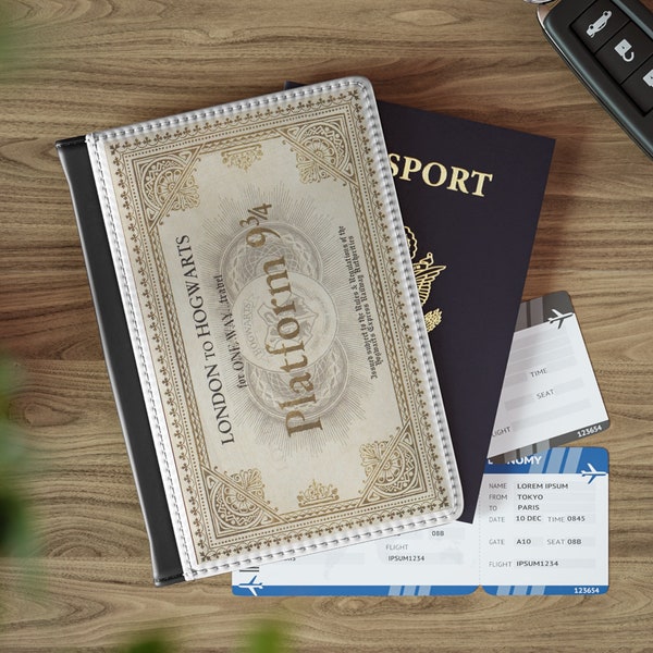 Hogwarts Express Train Ticket Passport Cover - HP Fan Art Passport Holder