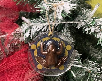 3D Resin Chocolate Frog Christmas Ornament