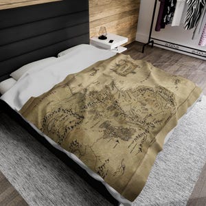 Karte von Mittelerde Samtdecke