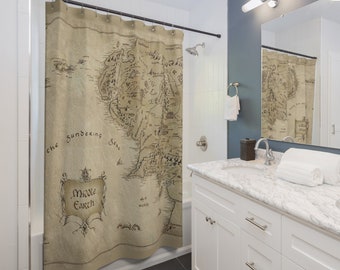 Lord of the Rings Map of Middle Earth Shower Curtain