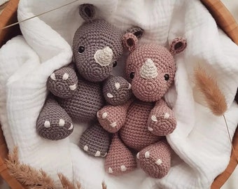 Baby Rhino Crochet Pattern, Adorable Rhino Amigurumi Pattern, Rhino Pattern PDF